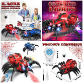 Remote Control Spider Toy – 2.4GHz RC Spider with Lights, Music & 360° Spinning Action-Each