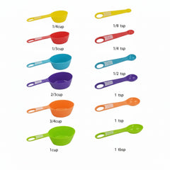 Yangli 10-piece plastic measuring cup and spoon set