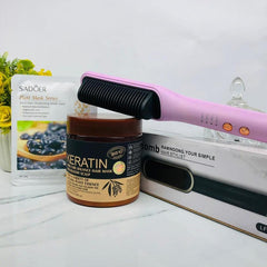 Hair Straightener + Original keratin Mask + Sadoer Mask