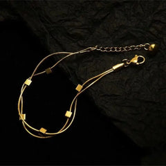 Double Small Square Bracelet