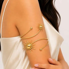 Stainless Steel Sun Spiral Armlet for Women - Each