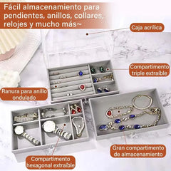 Acrylic Jewelry Organizer With 3 Drawers