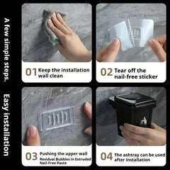 Wall-Mounted Mini Trash Can & Ashtray with Lid