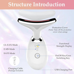 Anti-Aging Neck & Face Massager | Intense Pulsed Light Wrinkle Reducing Instrument - ES 1081