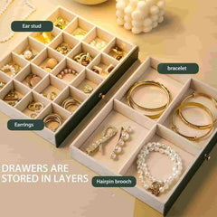 Double-Layer Jewelry Storage Box - Each
