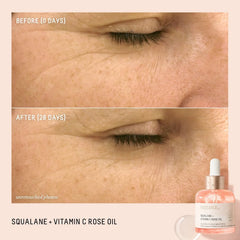 Biossance Squalane + Vitamin C Rose Oil 30ml Made in USA