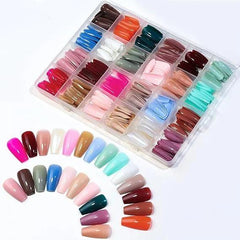 Artificial Nails 576Pcs - 24 Sets with Complimentary Glue