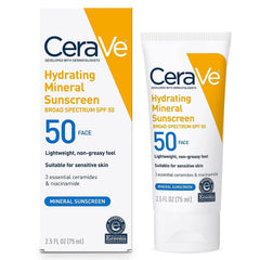 Cerave Hydrating Mineral Sunscreen SPF 50 Face Lotion - 75ml