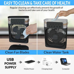 Portable Air Conditioner Fan, 3 In 1 Ice Mist
