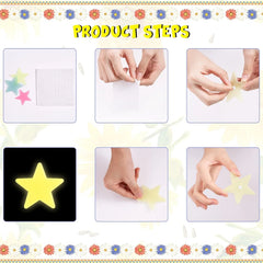 Outus Colorful Glow in The Dark Luminous Stars