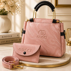 Elegant & Trendy Design - 2 Pcs Set - Handbag + Matching Wallet