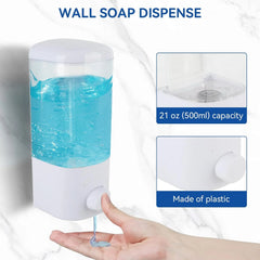 Wall Mount Liquid Soap & Lotion Dispenser for Bathroom & Kitchen - 500ml