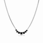 silver-tone snake chain necklace
