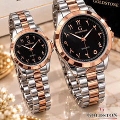 GOLDSTON Pair Set Luxury Watches for Men & Women with Brand Box