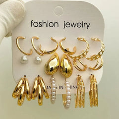 New Combo Pair Earrings Card - Set Of 9