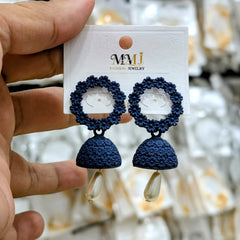 Stainless Steel MMJ Bohemian Floral Jhumka Earrings - Each