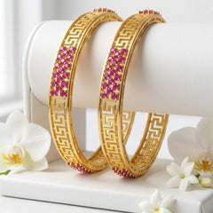 ZARCON Golden Luxury Style Bangles - Each Set