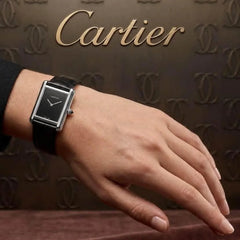 Cartier Tank Louis Style Dial Leather Watch