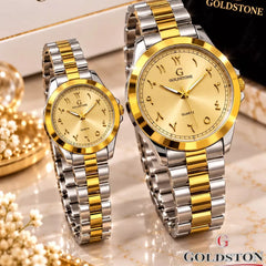 GOLDSTON Pair Set Luxury Watches for Men & Women with Brand Box