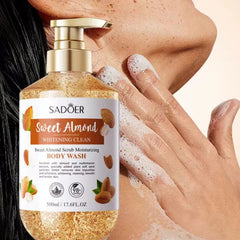 Sadoer Sweet Almond Scrub Moisturising Body Wash – 500ml