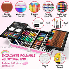 Art Set Premium Briefcase 4-Sides - 145 Pcs