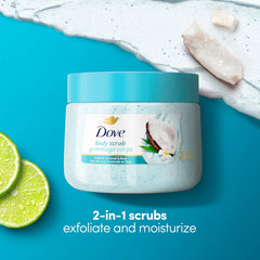 Dove Tropical Coconut & Lime Body Scrub, Glycerin, Lauric Acid - 425g