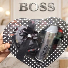 Heart Shape Gift Pack 2 Pcs Perfume 35ml + 200ml Body Spray Set