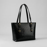 Timeless Elegance Croc Pattern Tote Shoulder Bag