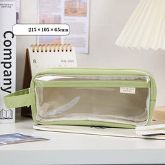 Simple Large-Capacity Transparent Pencil Case - Each