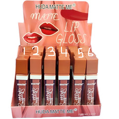 Huda Matte Me Lip Gloss Set (6 Pcs)