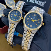 PREMIER Couple Watch Set – Latest Model with Brass Case & Chain