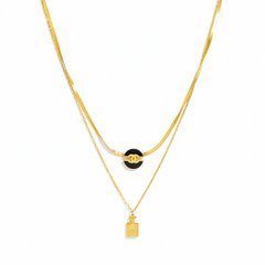 stainless steel luxury-inspired Chanel Double Strand Layered Necklace - Each