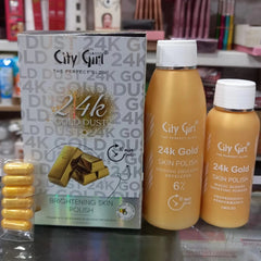 City girl 24k Gold Dust Skin Polish With Free Capsules