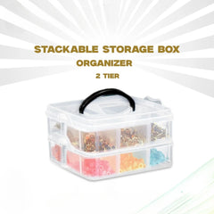 Portable Necklace And Ring Storage Box - 2 Tier