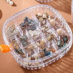Elegant Transparent Crystal Portable Jewellery Box