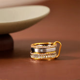 Stainless Steel Montgomery Stacked Ring