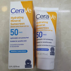 Cerave Hydrating Mineral Sunscreen SPF 50 Face Lotion - 75ml