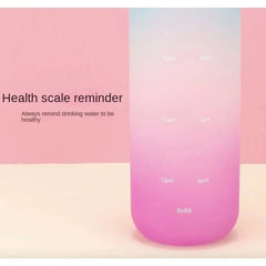 Colorful Gradient Steel Cover with Time Scale Water bottle
