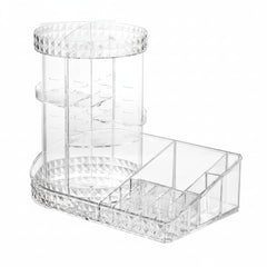 Diamond Pattern Dressing Case 360° Rotating Cosmetics Organiser