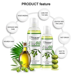 DISAAR 100% Natural Olive Oil Moisturizing Skin Massage Body Oil - 100ml