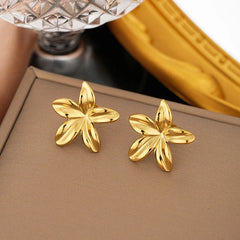 Stainless Steel Floral Stud Earimgs - Each Pair