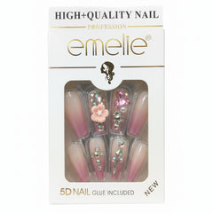Emelie 5D Artifical Nails With Nail Glue