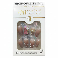 Emelie 5D Artifical Nails With Nail Glue