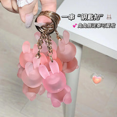 Gege Bear Cute Rabbit Velvet Lip Mud keychain style