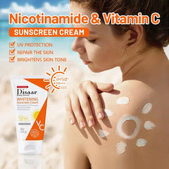 Disaar Whitening Sunscreen Cream SPF 60 – Brightening & Protective Daily Sunblock - 80g