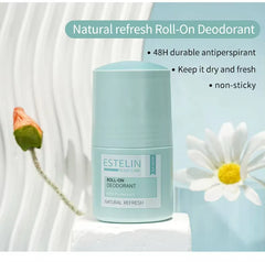 ESTELIN Anti Perspirant Roll on Deodorant – Natural Refresh – 48Hr Protection - 50ml