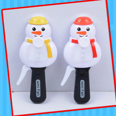 Mini Plastic Cartoon Christmas Snowman Fan Toy