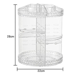 360° Rotating Acrylic Diamond Cosmetic Organizer