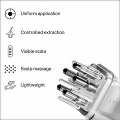 Transparent Hair Oil Applicator & Scalp Massager