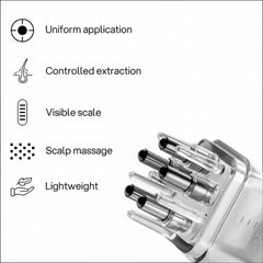 Transparent Hair Oil Applicator & Scalp Massager
